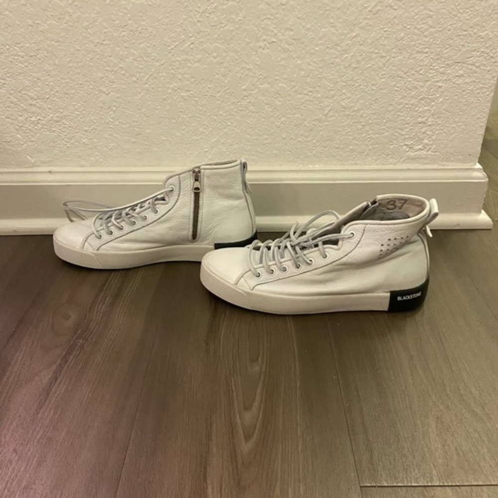 genuine leather high top sneakers sz EU 37 US 7